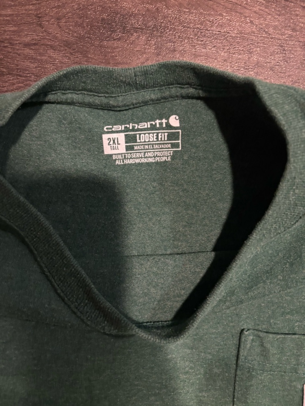 Carhartt Short-Sleeve Pocket Tee in Dark Green - Picture 2 of 2